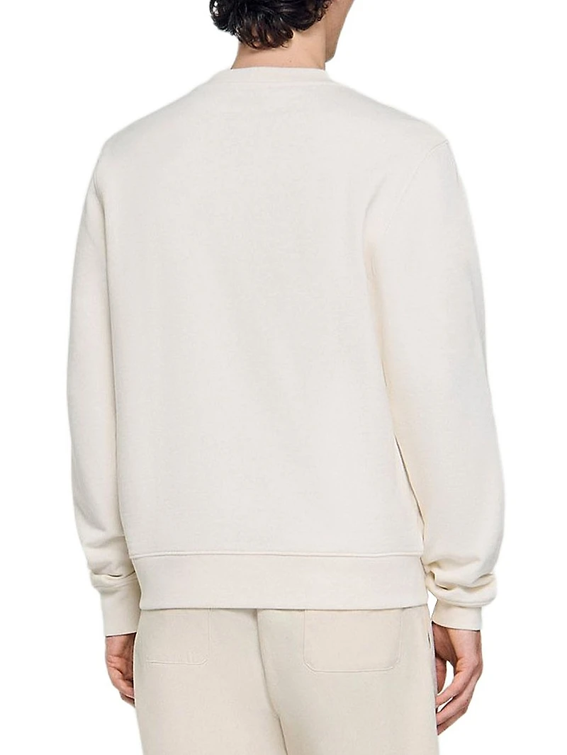 Oversized Sweatshirt with Leather Patch