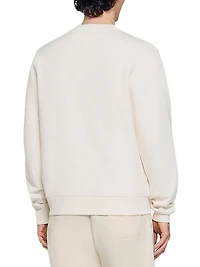 Oversized Sweatshirt with Leather Patch