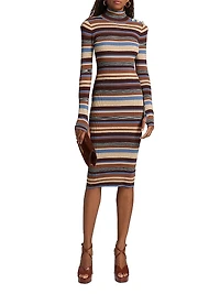 Larelle Striped Midi Sweaterdress