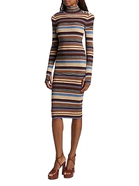 Larelle Striped Midi Sweaterdress