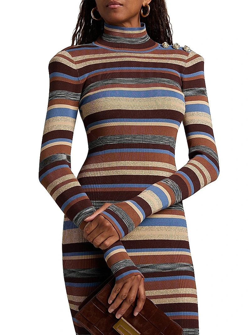 Larelle Striped Midi Sweaterdress