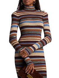 Larelle Striped Midi Sweaterdress