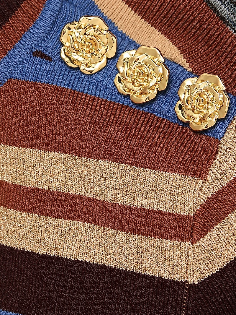 Larelle Striped Midi Sweaterdress