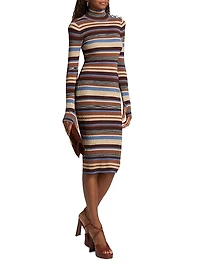 Larelle Striped Midi Sweaterdress