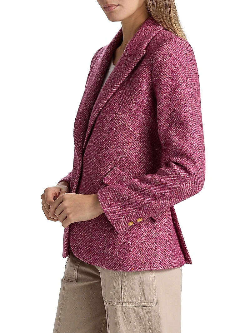 Chamberlain Herringbone Wool-Blend Single-Breasted Blazer