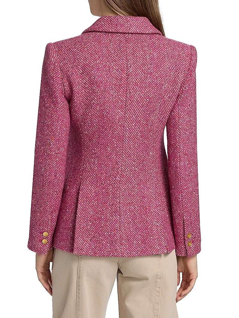 Chamberlain Herringbone Wool-Blend Single-Breasted Blazer