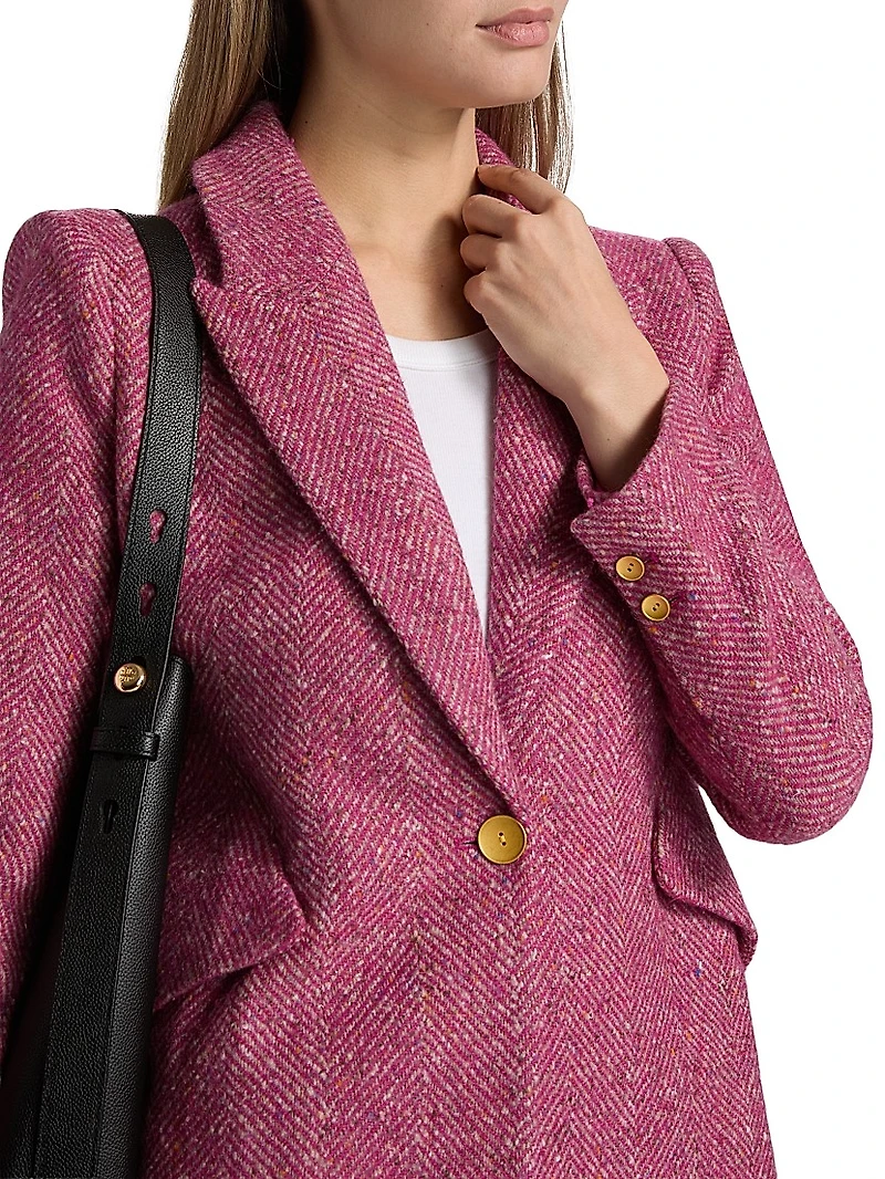 Chamberlain Herringbone Wool-Blend Single-Breasted Blazer