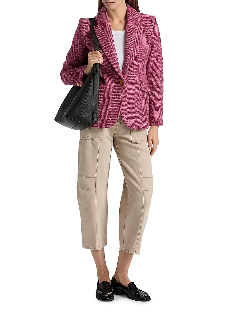 Chamberlain Herringbone Wool-Blend Single-Breasted Blazer