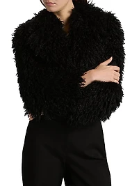 Aura Faux-Fur Cropped Coat