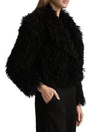 Aura Faux-Fur Cropped Coat