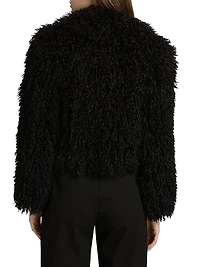 Aura Faux-Fur Cropped Coat