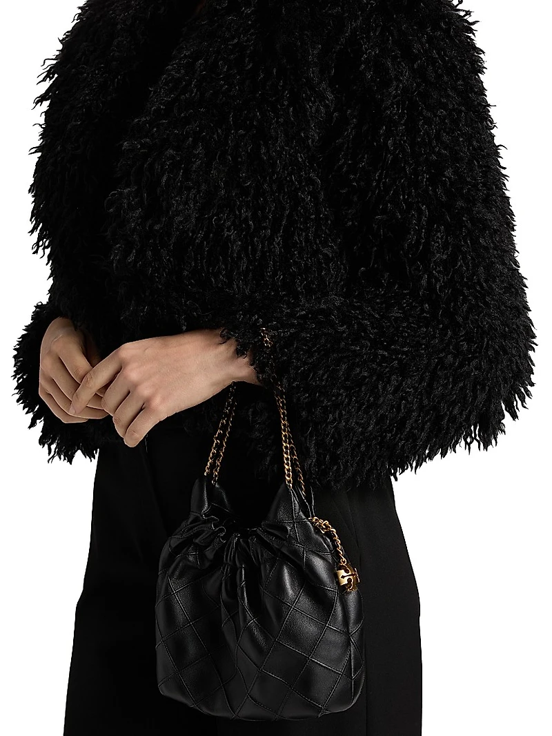 Aura Faux-Fur Cropped Coat