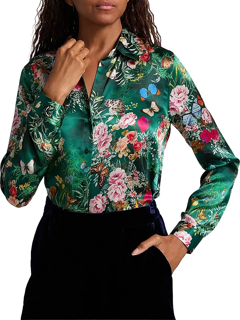 Tyler Floral Silk Shirt