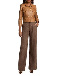 Kumi Leather Cropped Jacket