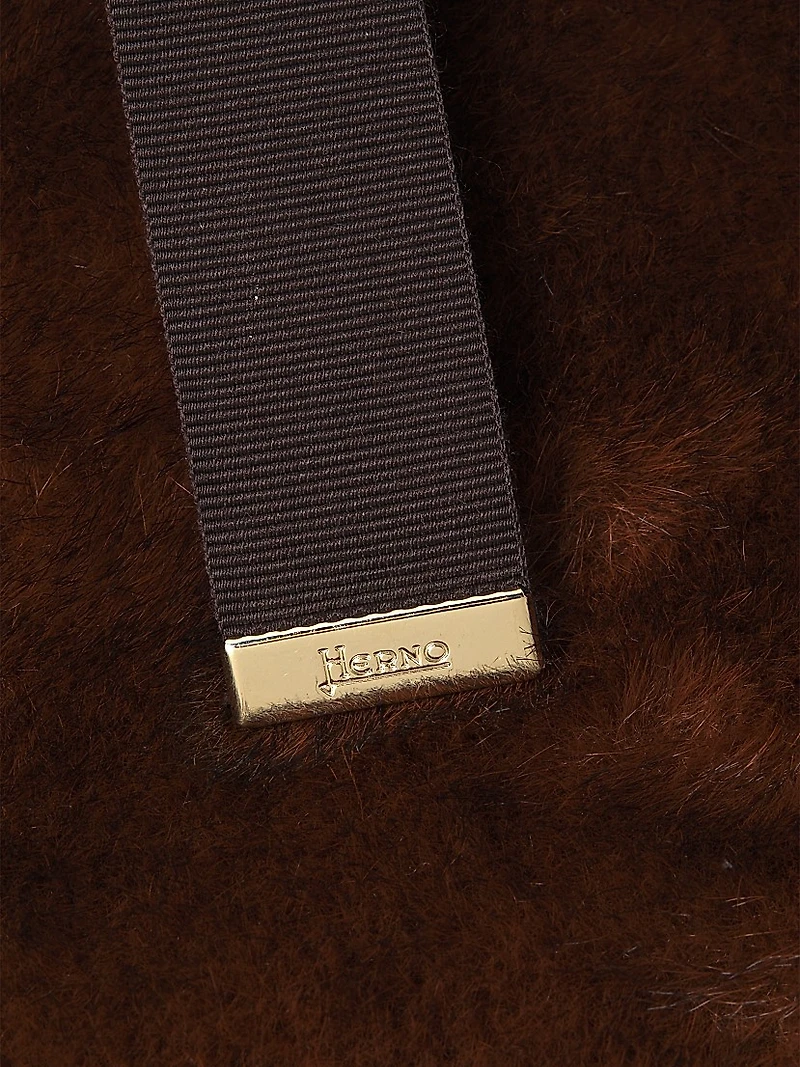 Melange Faux-Fur Blouson Jacket