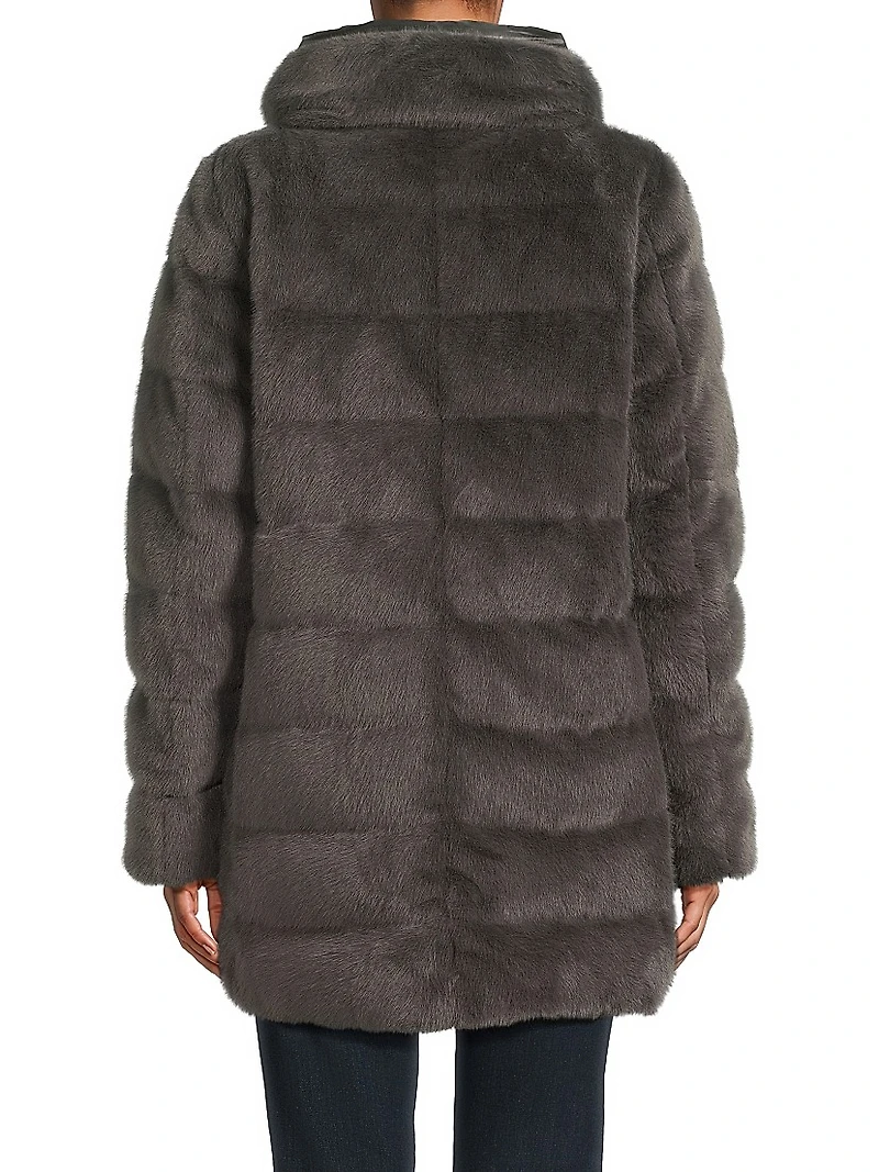 Lady Faux-Fur Down Coat