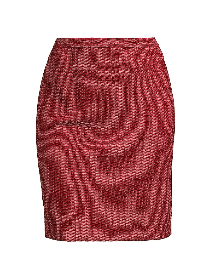 Plus Textured Stitch Knit Knee-Length Skirt