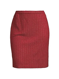 Plus Textured Stitch Knit Knee-Length Skirt