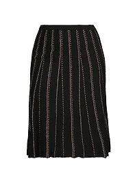 Plus Linear Metallic Midi-Skirt