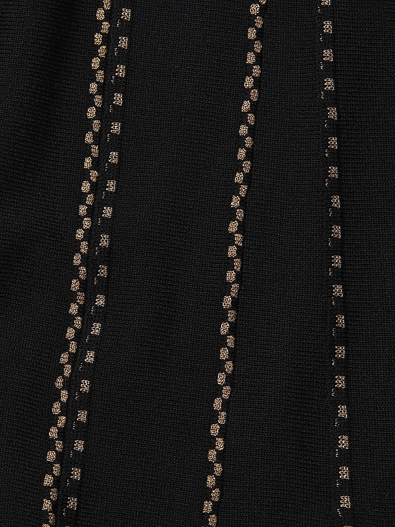 Plus Linear Metallic Midi-Skirt