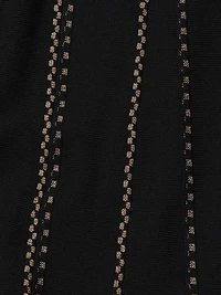 Plus Linear Metallic Midi-Skirt