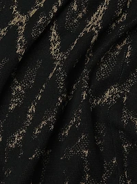 Plus Metallic Leopard Jacquard Knit Jacket