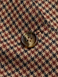 Charlie Houndstooth Wool Trench Coat