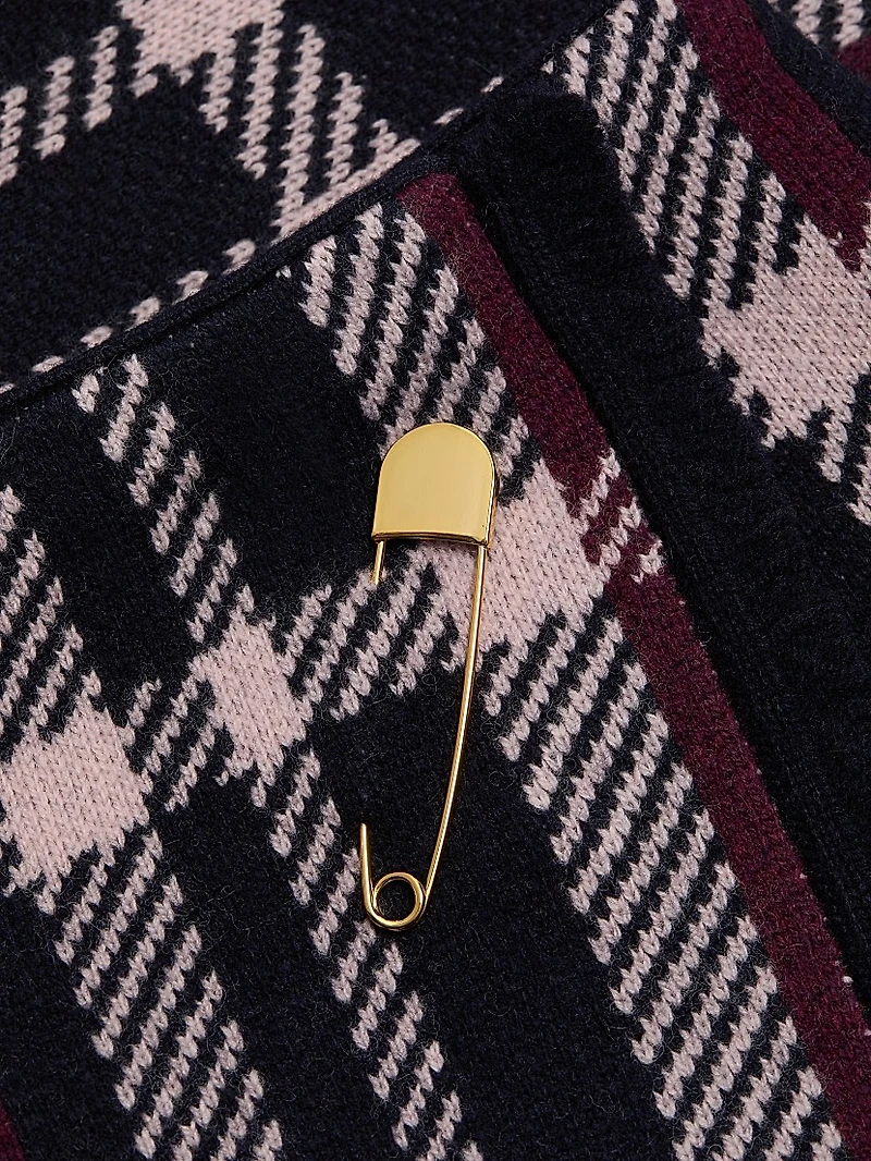 Jodi Plaid Merino Wool Wrap-Style Miniskirt