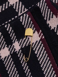 Jodi Plaid Merino Wool Wrap-Style Miniskirt