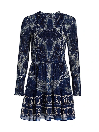 Viola Scrollwork Print Minidress