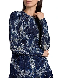 Viola Scrollwork Print Minidress