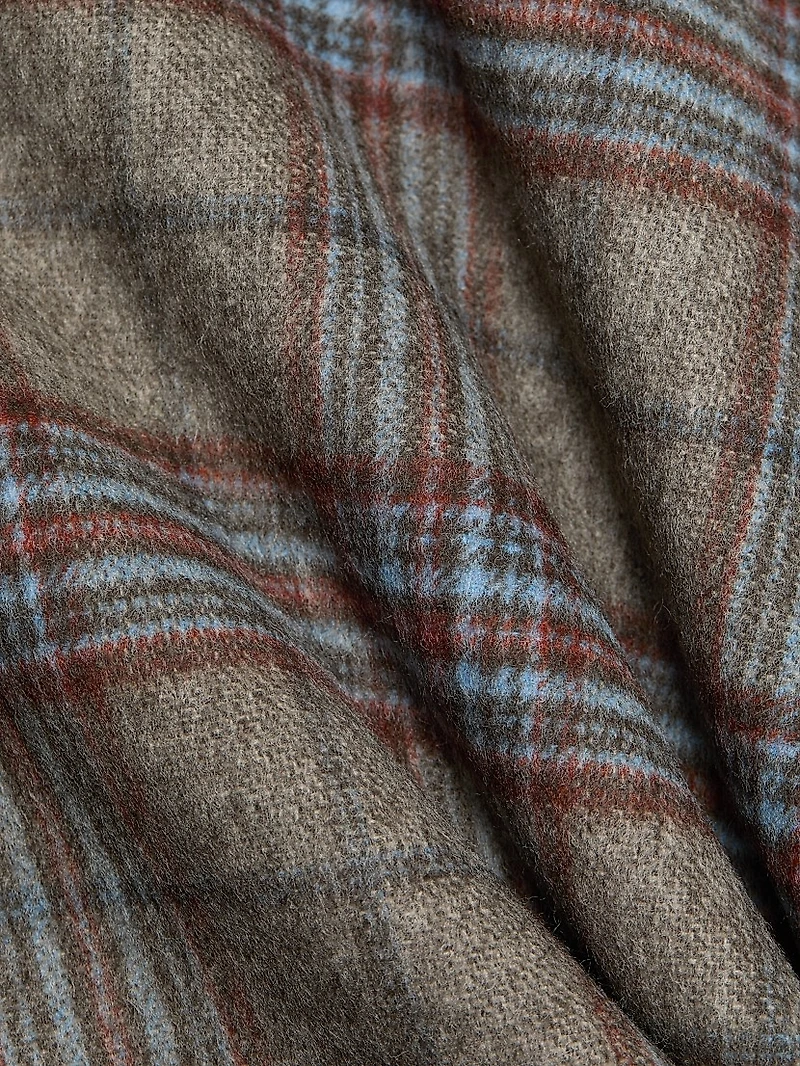 Kitty Plaid Wool-Blend Miniskirt