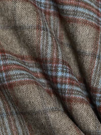 Kitty Plaid Wool-Blend Miniskirt