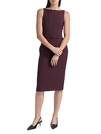 Annette Wool-Silk Sheath Dress