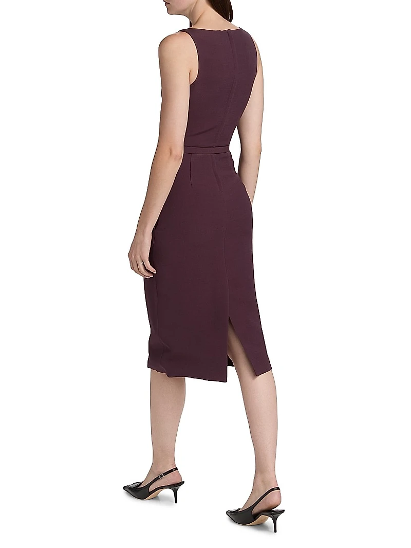 Annette Wool-Silk Sheath Dress