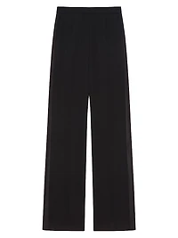Tailored Cigarette Pants Wool with Satin Bands