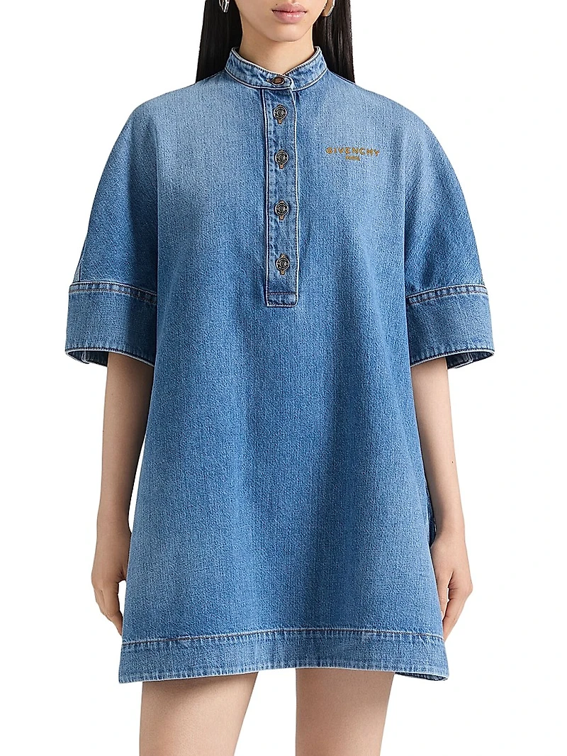 Shirt Dress Washed Denim
