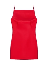 Mini Straps Dress in Satin