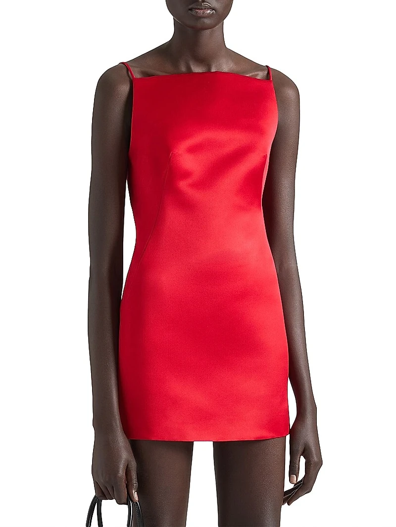 Mini Straps Dress in Satin