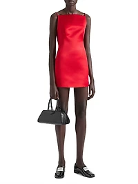 Mini Straps Dress in Satin