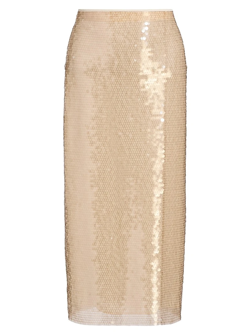 Kiah Sequin Pencil Midi-Skirt