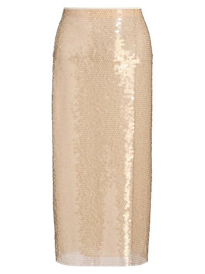 Kiah Sequin Pencil Midi-Skirt
