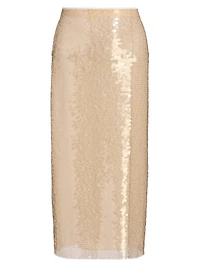 Kiah Sequin Pencil Midi-Skirt