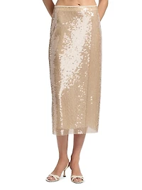 Kiah Sequin Pencil Midi-Skirt