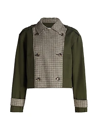 Walton Gingham Cotton Double-Breasted Jacket