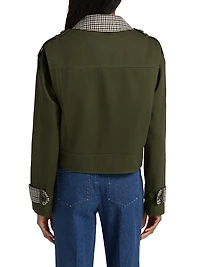 Walton Gingham Cotton Double-Breasted Jacket