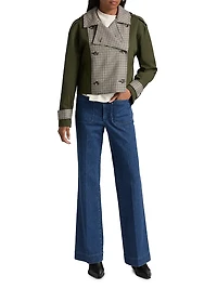 Walton Gingham Cotton Double-Breasted Jacket