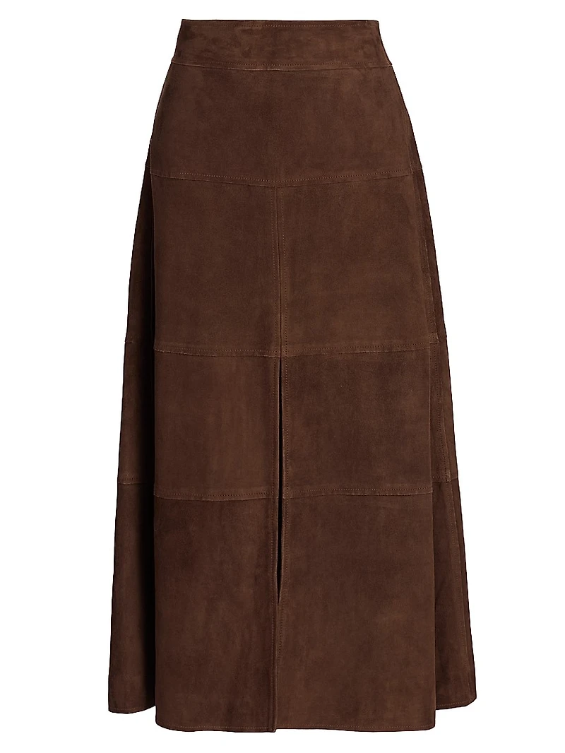 Hudson Suede Midi-Skirt