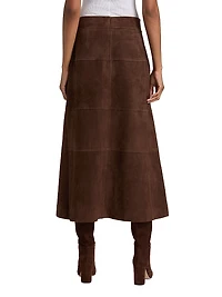 Hudson Suede Midi-Skirt