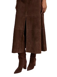 Hudson Suede Midi-Skirt